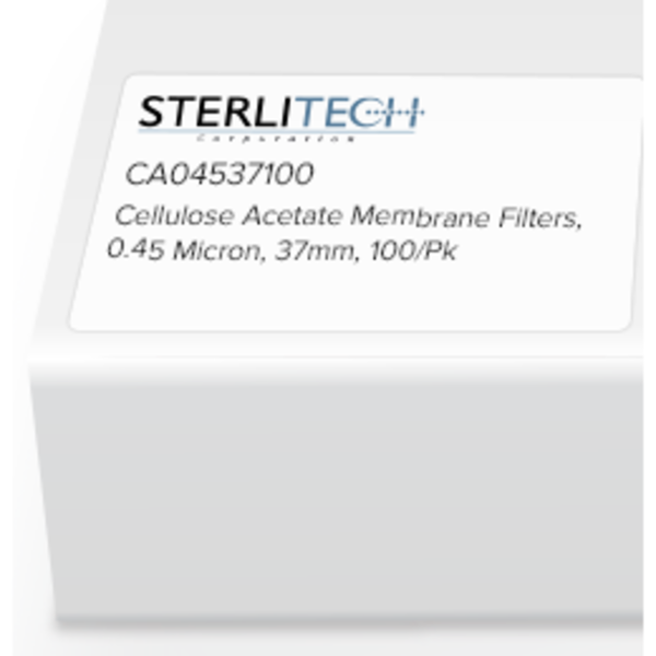 Sterlitech Cellulose Acetate Membrane Filters, 0.45 micron, 37mm, PK100 CA04537100